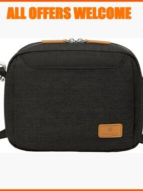 Polyester Blend Travel Crossbody Bag with RFID Blocking and Adjustable Strap